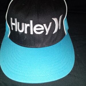 Classic Hurley Teal and Black Flexfit Hat